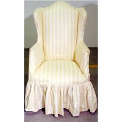 AW30 - Striped Slip-Covered Chair Circa 1920 #1339055