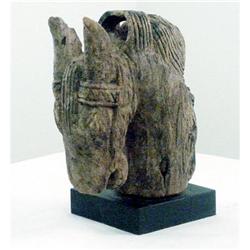 175 - Carved Horse Head Statue #1339057