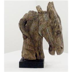 174 - Carved Horse Head Statue #1339058