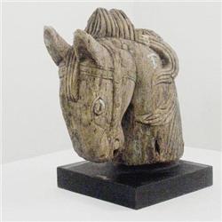 176 - Carved Horse Head Statue #1339059