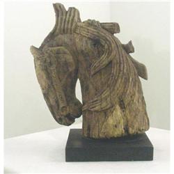 173 - Carved Horse Head Statue #1339061