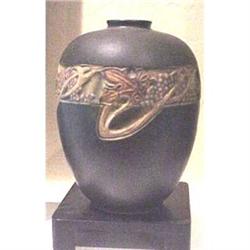 Early Roseville black matt vase #1339149