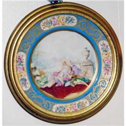 Antique Framed Sevres Plate with  women #1339170