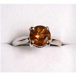 Estate Madera Top Gem Citrine White Gold Ring #1339175