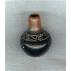 Geri Naranjo Miniature Sgraffito Vase #1339214