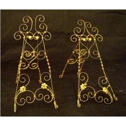 Antique Pair of Handmade Easel Stands #1339346