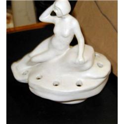 Weller Art Deco Lady Flower Frog  #1339352