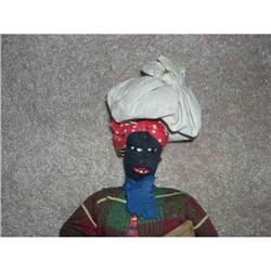 Black Cloth Doll W/ Wash Board #1356197