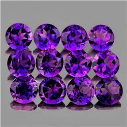 Ntural  Purple Amethyst Natural 12 Pcs{Flawless-VVS1}