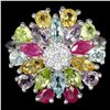 Image 1 : Natural TOPAZ RUBY AMETHYST CITRINE PERIDOT Ring