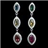 Image 1 : Natural Unheated Marquise Tourmaline Earrings