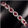 Image 1 : Genuine Vivid / Blood Red Ruby Bracelet