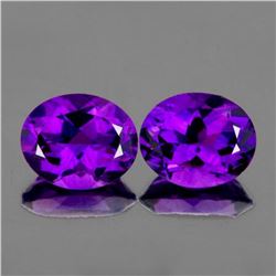 Natural  Purple Amethyst Pair  {VVS}