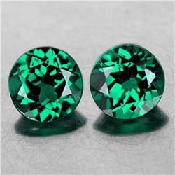 NATURAL EMERALD BLUISH/GREEN TOPAZ PAIR