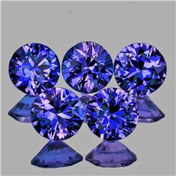 Natural Violet Blue Sapphire 3.30 MM 5 Pcs - Untreated