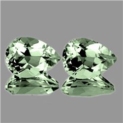 Natural Green Amethyst Pair 14x10 MM - Flawless