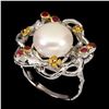 Image 1 : Natural Pearl & Ruby Ring