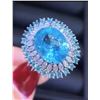 Image 1 : Natural Paraiba Tourmaline, Diamond & Gold Ring