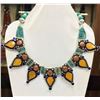 Image 1 : Tibet Hand Made Turquoise, Coral, Lapis Lazuli Necklace