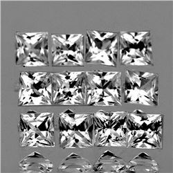 NATURAL WHITE SAPPHIRE 12 Pcs [FLAWLESS-VVS]