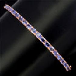 Natural 4x3mm Top Nice Blue Violet Tanzanite Bangle