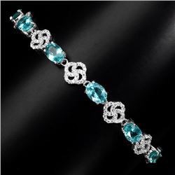 Natural Top Neon Blue Apatite Bracelet