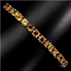 Natural Round 5mm Top Rich Yellow Citrine Bracelet