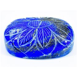 HUGE CERTIFIED BLUE LAPIS CARVED FLOWER