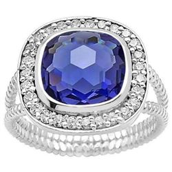 BEAUTIFUL 4.7 CT VIOLET BLUE TANZANITE RING