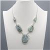 Image 1 : Huge Natural Carribian Blue Larimar Necklace.