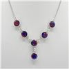 Image 2 : Gorgous 2 Piece Lab Alexandrite Jewelry Set.
