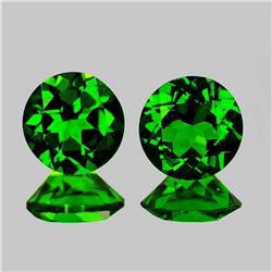 Natural Chrome Green Diopside Pair [Flawless-VVS]