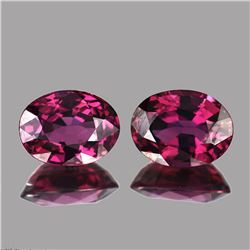 Natural AAA Raspberry Pink Rhodolite Garnet  Pair - FL