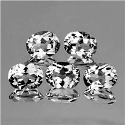 NATURAL COLORLESS WHITE TOPAZ 5 Pcs - FL