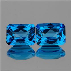 Natural Swiss Topaz Pair 8x6 Mm - VVS