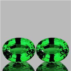 Natural Chrome Green Tsavorite Garnet Pair {Flawless}