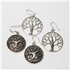 Image 1 : Pair of Sterling Silver Tree of Life Earrings. 2 Pairs.