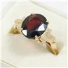 Image 1 : Lady's 14K Yellow Gold Garnet Ring - Size 8. Total weight of 4.51 grams.