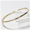 Image 1 : Lady's 10K Yellow Gold Diamond & Sapphire Bangle Bracelet with Safety Catch.  Total weight of 5.5 gr