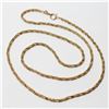 Image 1 : 10K Yellow Gold Twisted Rope 20 " Chain with Spring Ring Clasp.  Total weight of 7.13 grams.