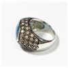 Image 2 : Sterling Silver 'All seeing Eye' Pave Style Ring - Size 7. This statement rings fits a size 7. Ring 