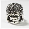 Image 2 : Solid Sterling Silver Textured Skull Ring - Size 7. This statement rings fits a size 7. In wonderful