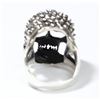 Image 3 : Solid Sterling Silver Textured Skull Ring - Size 7. This statement rings fits a size 7. In wonderful
