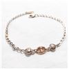 Image 1 : Lady's 10K White & Rose Gold Bracelet - Measures 7 1/4" in length with a weight of 2.18 grams.