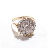 Image 1 : Lady's 10k Cubic Zirconia Cluster Style Ring - Size 7 3/4.  Total weight of 3.15 grams.