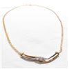 Image 1 : Lady's 10K Yellow & White Gold Diamond Necklace.  Length of 17.5 with a total weight of 5.32 grams.