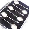 Image 2 : 1930 Birmingham William Suckling Ltd Sterling Silver Coffee Spoon Set with Original Case.  Total wei