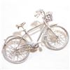 Image 1 : Sterling Silver Mechanical Bicycle Brooch.  Tires of the bike spin smoothly and contain a total weig