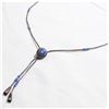 Image 1 : Lady's Sterling Silver Boho Style Drop Necklace with Stone Accents. Measures 15.5 in length with a t
