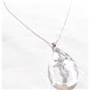 Image 1 : Lady's Sterling Silver Cross Pendant with Stone Accents on 18" Chain.